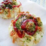 焼きたらこのリメイク料理♪和風ピザ(^J^)